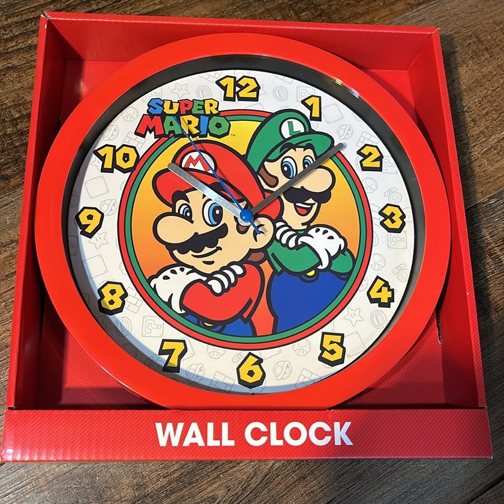 Super Mario Red Wall Clock